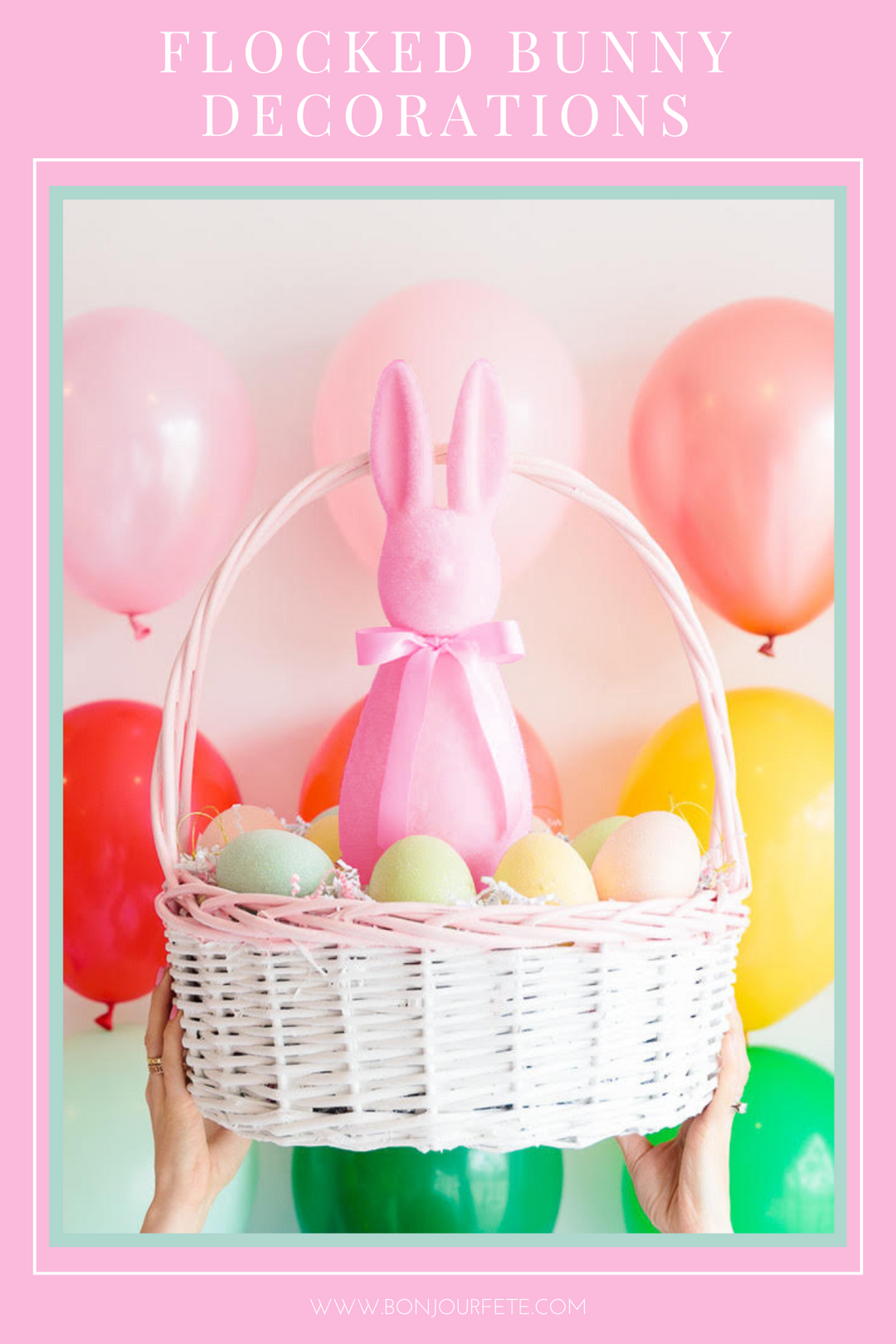 DECORATE FOR EASTER WITH FLOCKED EASTER BUNNIES
