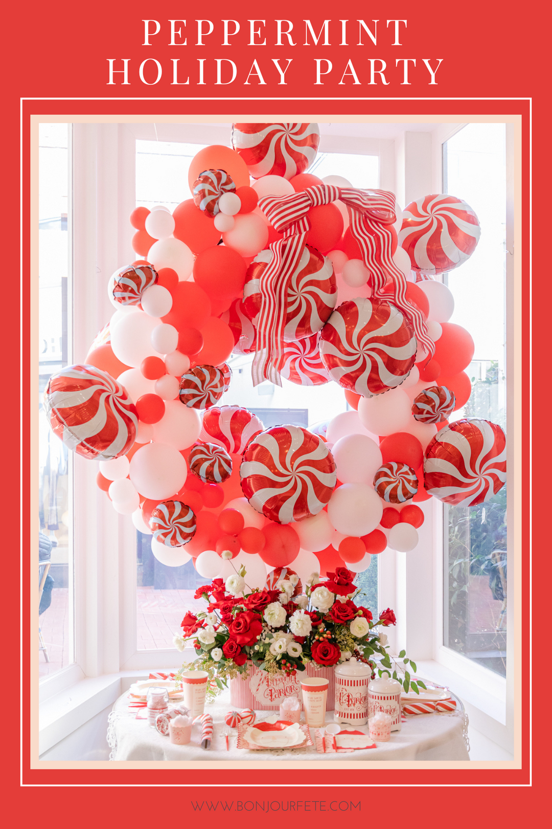 PINK PEPPERMINT CHRISTMAS PARTY IDEAS & DECORATIONS