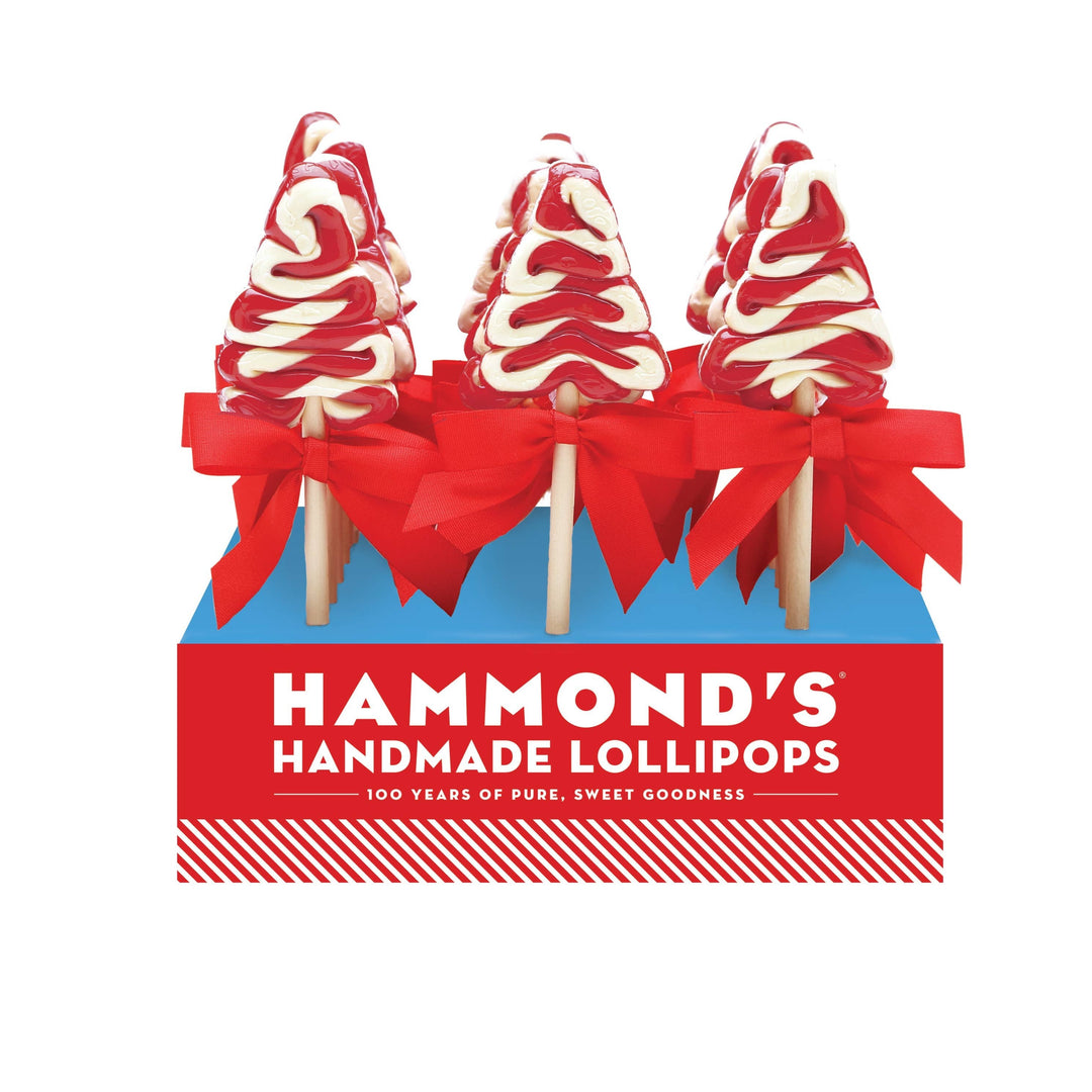 PEPPERMINT TREE LOLLIPOP Hammond's Candies Christmas Candy Bonjour Fete - Party Supplies