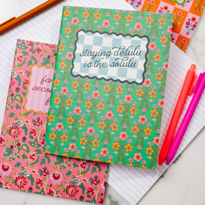 Notebook - Delulu Furbish Studio Desk Accessories Notebook - Delulu Bonjour Fete - Party Supplies