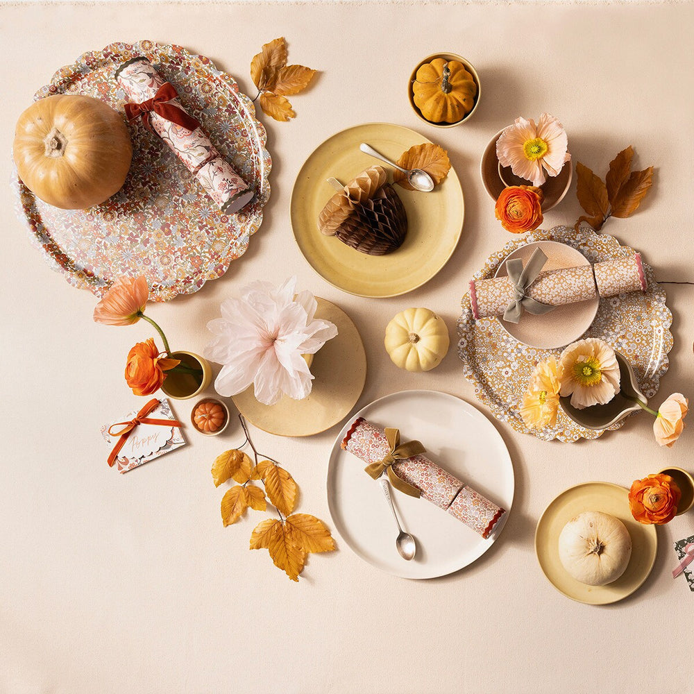 MERI MERI X LIBERTY JUNE'S MEADOW SMALL TRAY Meri Meri Thanksgiving Party Supplies MERI MERI X LIBERTY JUNE'S MEADOW SMALL TRAY Bonjour Fete - Party Supplies