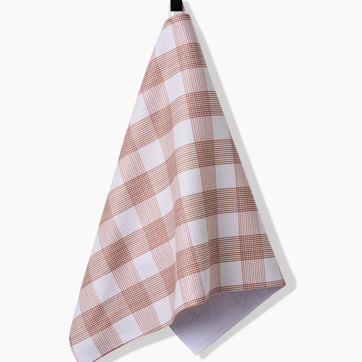 Vintage Gingham Natural Tea Towel Geometry Vintage Gingham Natural Tea Towel Bonjour Fete - Party Supplies
