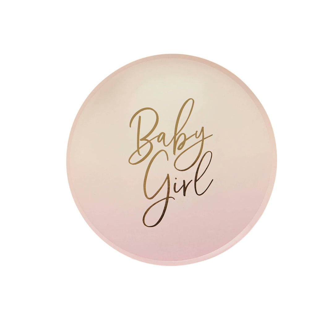 Baby Girl Paper Plates Bonjour Fete Party Supplies Baby Shower