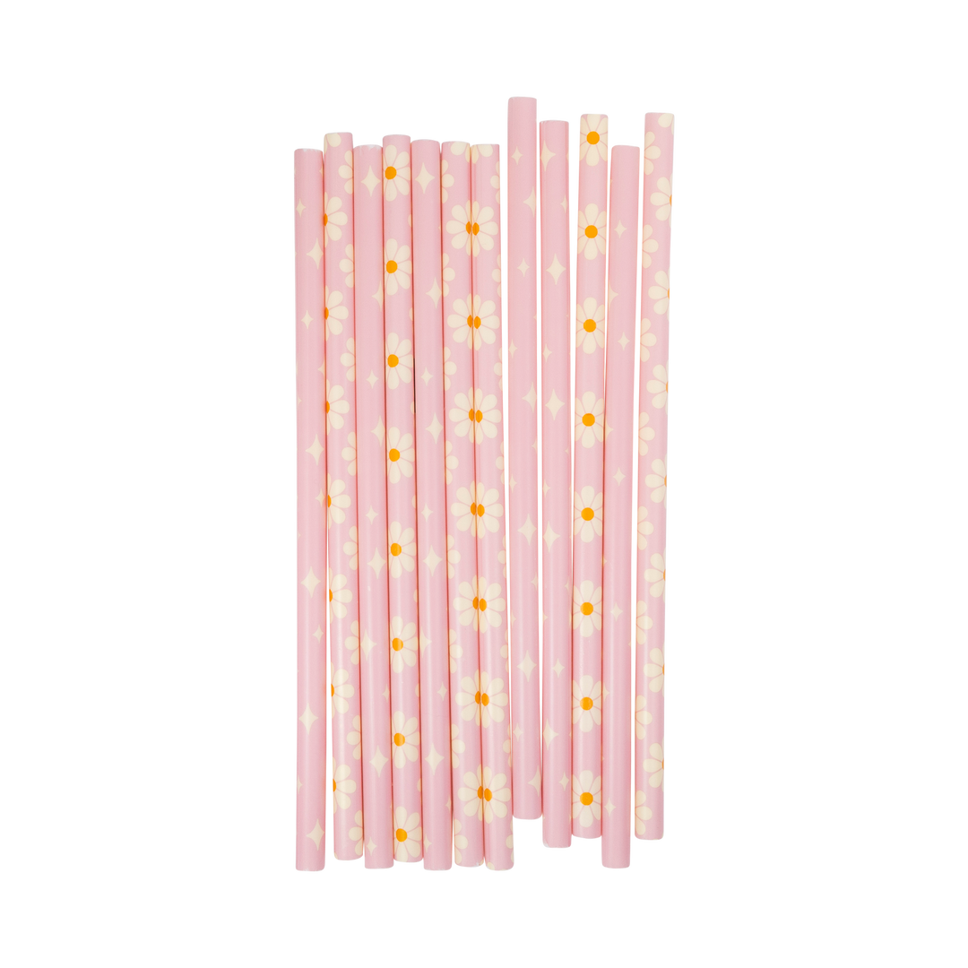 DISCO DAISY REUSABLE STRAWS My Mind’s Eye Party Straws DISCO DAISY REUSABLE STRAWS Bonjour Fete - Party Supplies