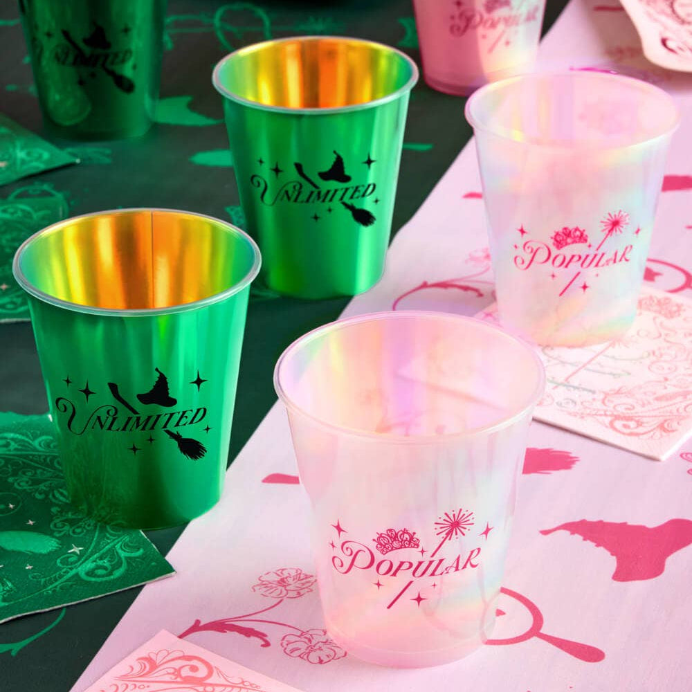 Emerald City Cups - 16 plastic cups,Emerald City Cupcake Set - 24 sets of liners + toppers, wizard, witch, pink, green xo, Fetti Emerald City Cups - 16 plastic cups,Emerald City Cupcake Set - 24 sets of liners + toppers, wizard, witch, pink, green Bonjour Fete - Party Supplies
