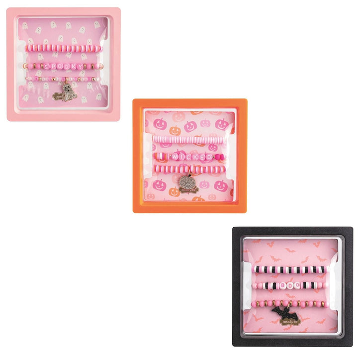 PINK HALLOWEEN BRACELET SET Mud Pie Halloween Party Favors & Boo Baskets PINK HALLOWEEN BRACELET SET Bonjour Fete - Party Supplies