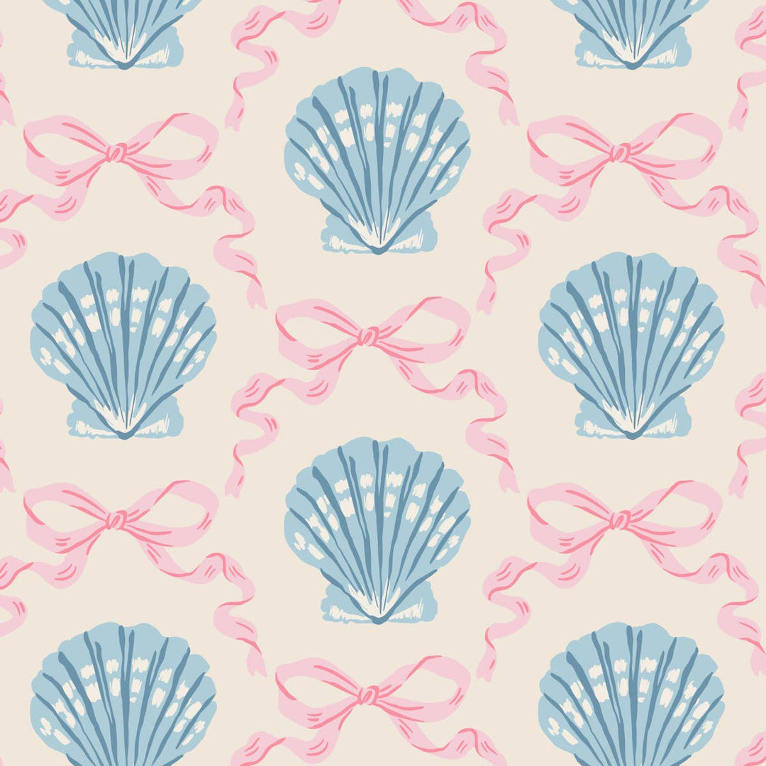 BOW SEA SHELL COCKTAIL NAPKINS soiree-sisters Napkins BOW SEA SHELL COCKTAIL NAPKINS Bonjour Fete - Party Supplies