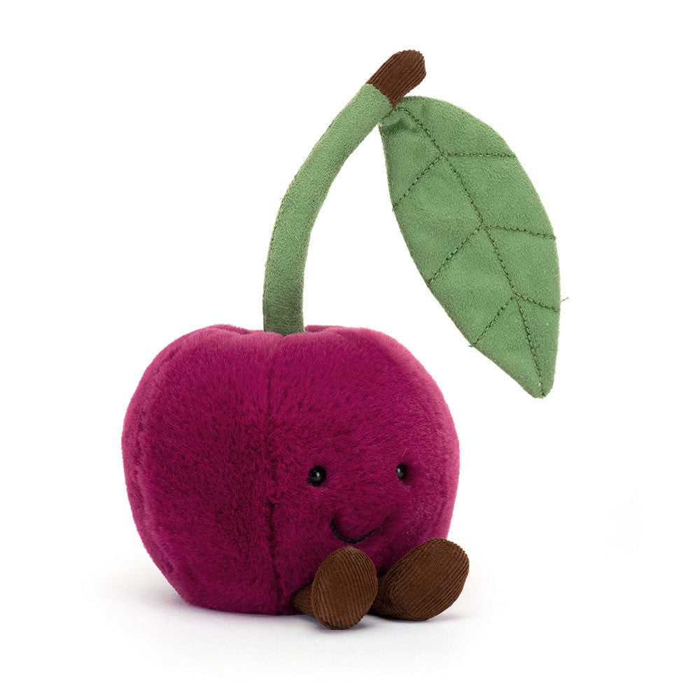 AMUSEABLES CHERRY BY JELLYCAT Jellycat Dolls & Stuffed Animals AMUSEABLES CHERRY BY JELLYCAT Bonjour Fete - Party Supplies