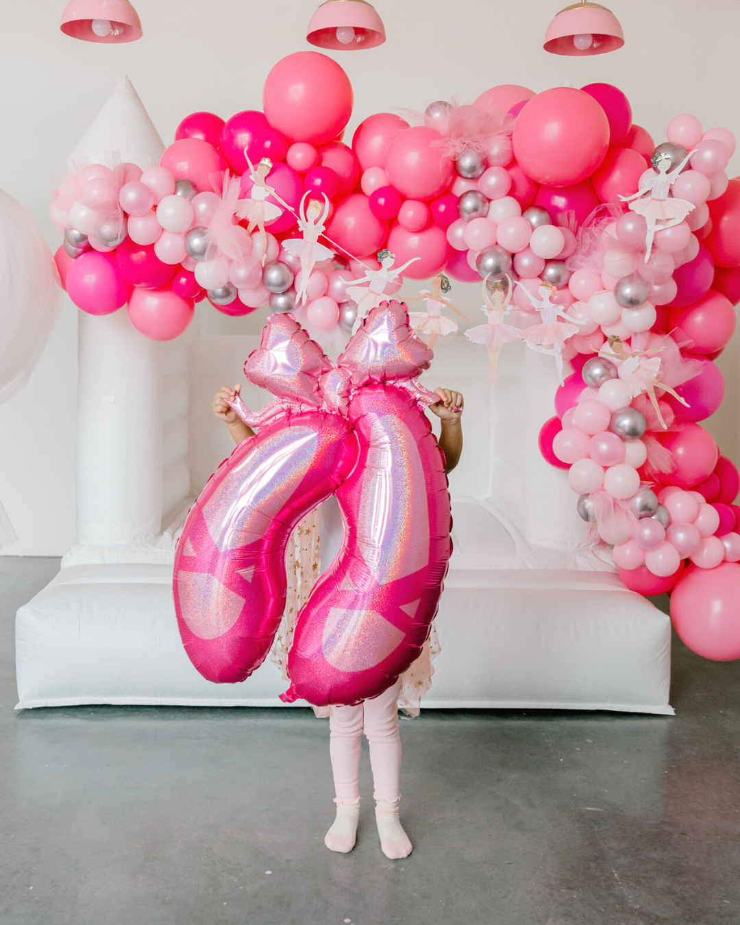 pink ballerina party ballet slipper tutu party pink balloon
