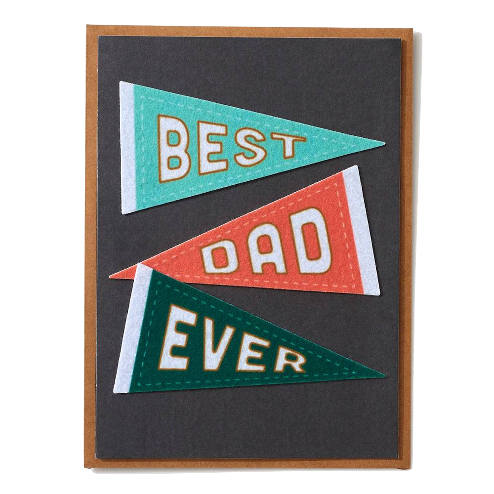 BEST DAD PENNANTS CARD Paper Source Wholesale Bonjour Fete - Party Supplies