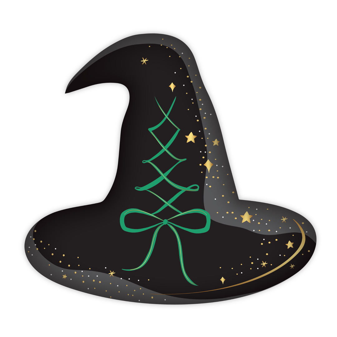 BLACK WITCH HAT PLATES Bonjour Fete Plates BLACK WITCH HAT PLATES Bonjour Fete - Party Supplies