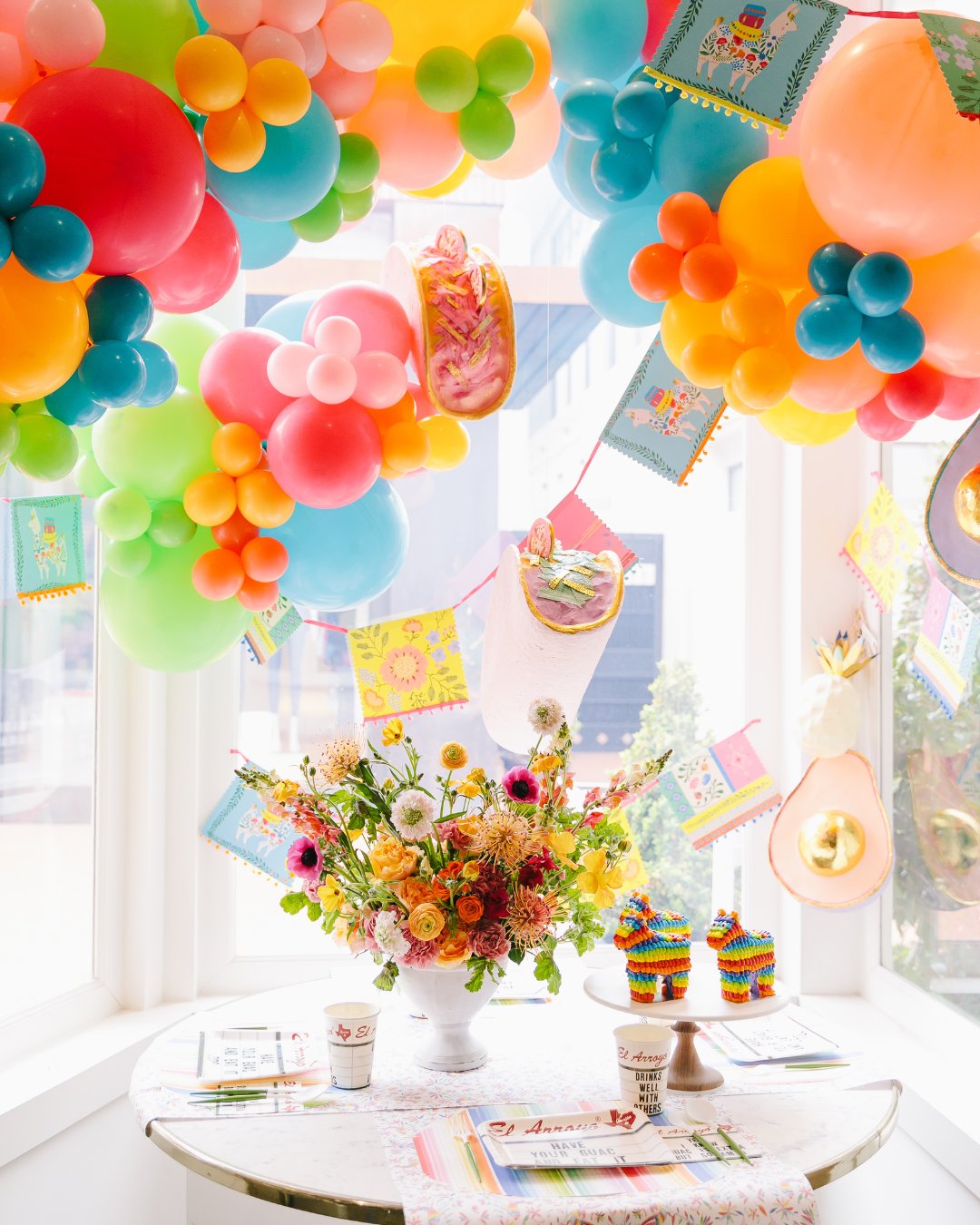 fiesta party mexican party taco party papel picado pinata serape