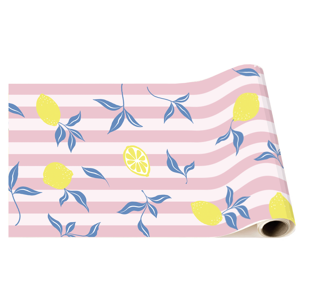 LEMON ZEST TABLE RUNNER Bonjour Fête Table Covers & Placemats LEMON ZEST TABLE RUNNER Bonjour Fete - Party Supplies