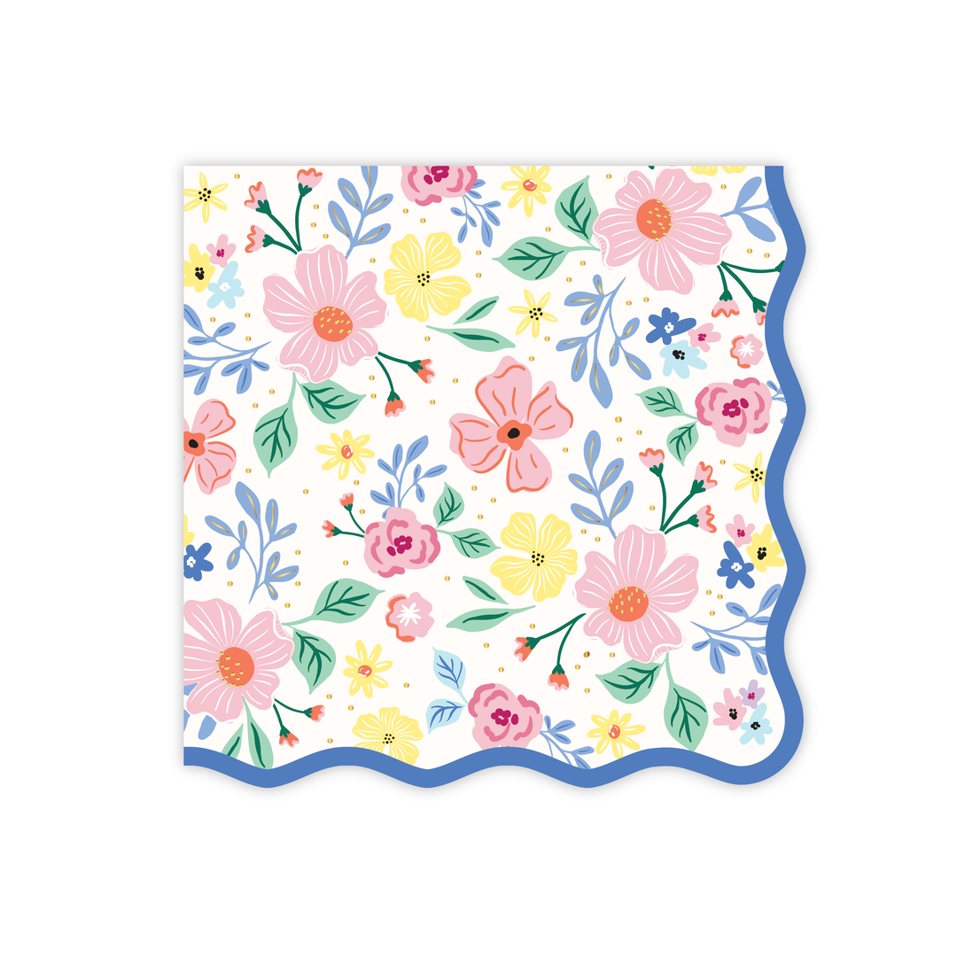 MULTICOLOR ELEGANT FLORAL DINNER NAPKINS Bonjour Fete Napkins MULTICOLOR ELEGANT FLORAL DINNER NAPKINS Bonjour Fete - Party Supplies