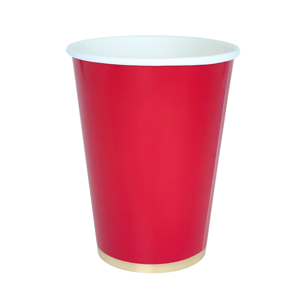 CHERRY RED SIGNATURE CUPS Bonjour Fete Cups Bonjour Fete - Party Supplies