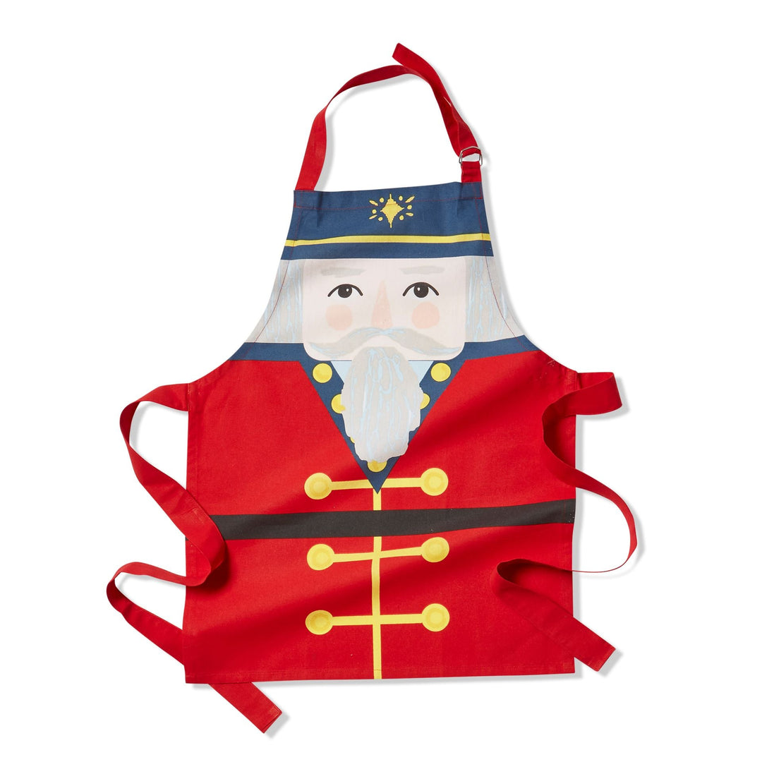 Child's Red Nutcracker Apron Bonjour Fete Party Supplies Christmas Holiday Baking, Christmas Kitchen and Entertaining, Christmas Wear