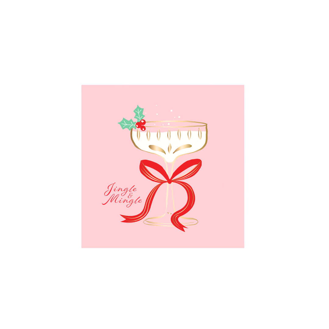 CHRISTMAS SPIRITS COCKTAIL NAPKINS Bonjour Fete Napkins CHRISTMAS SPIRITS COCKTAIL NAPKINS Bonjour Fete - Party Supplies
