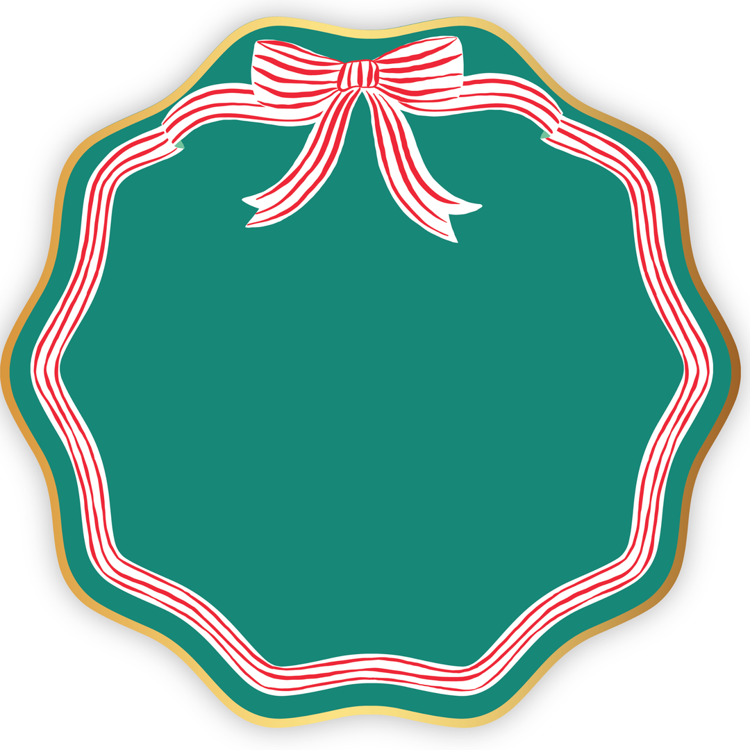 ELEGANT GREEN PEPPERMINT BOW DINNER PLATES Bonjour Fete Plates ELEGANT GREEN PEPPERMINT BOW DINNER PLATES Bonjour Fete - Party Supplies