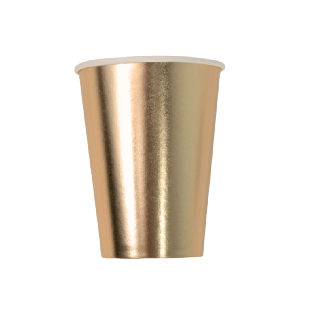 GOLD SIGNATURE CUPS Bonjour Fete Cups Bonjour Fete - Party Supplies