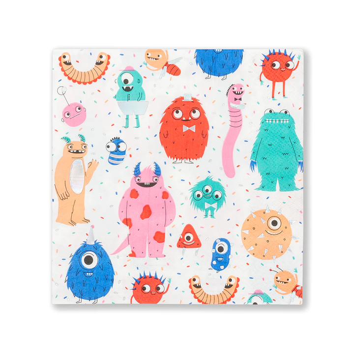 MONSTER PARTY NAPKINS Jollity & Co. + Daydream Society Napkins Bonjour Fete - Party Supplies