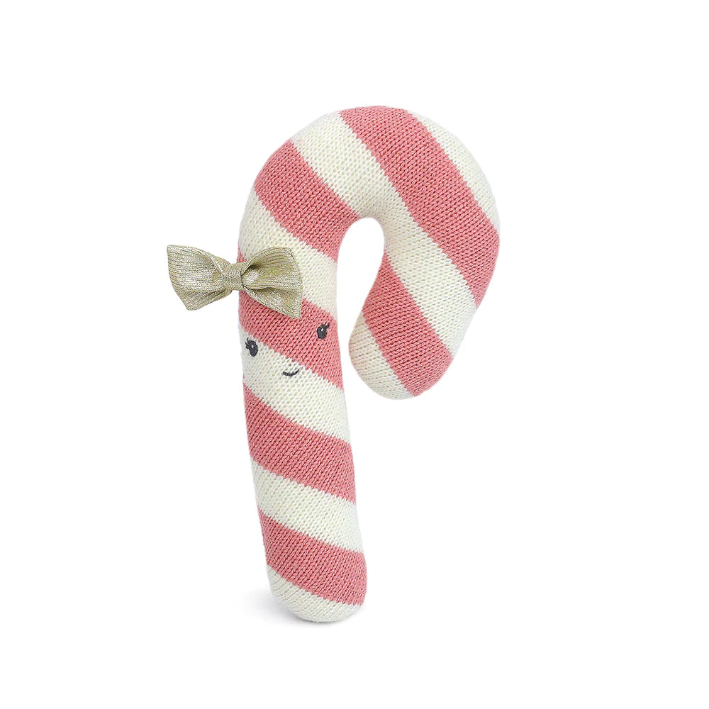 PINK CANDY CANE KNIT TOY Mon Ami Bonjour Fete - Party Supplies