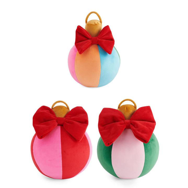 Shiraleah Assorted Set of 3 Festive Bauble Pillows, Multi Shiraleah Retail Décor Shiraleah Assorted Set of 3 Festive Bauble Pillows, Multi Bonjour Fete - Party Supplies