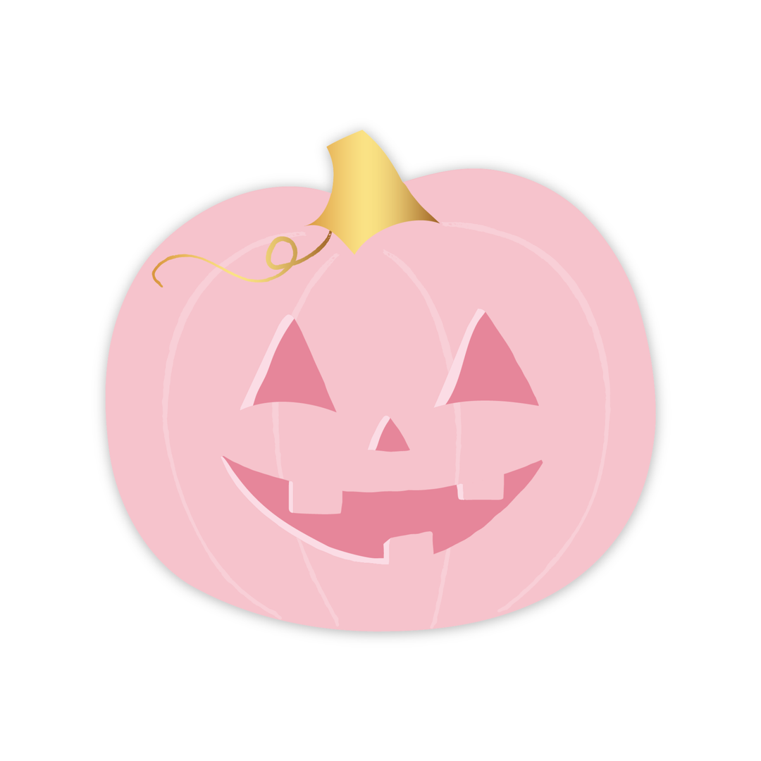 PINK JACK-O-LANTERN SMALL PLATES Bonjour Fete Plates PINK JACK-O-LANTERN SMALL PLATES Bonjour Fete - Party Supplies