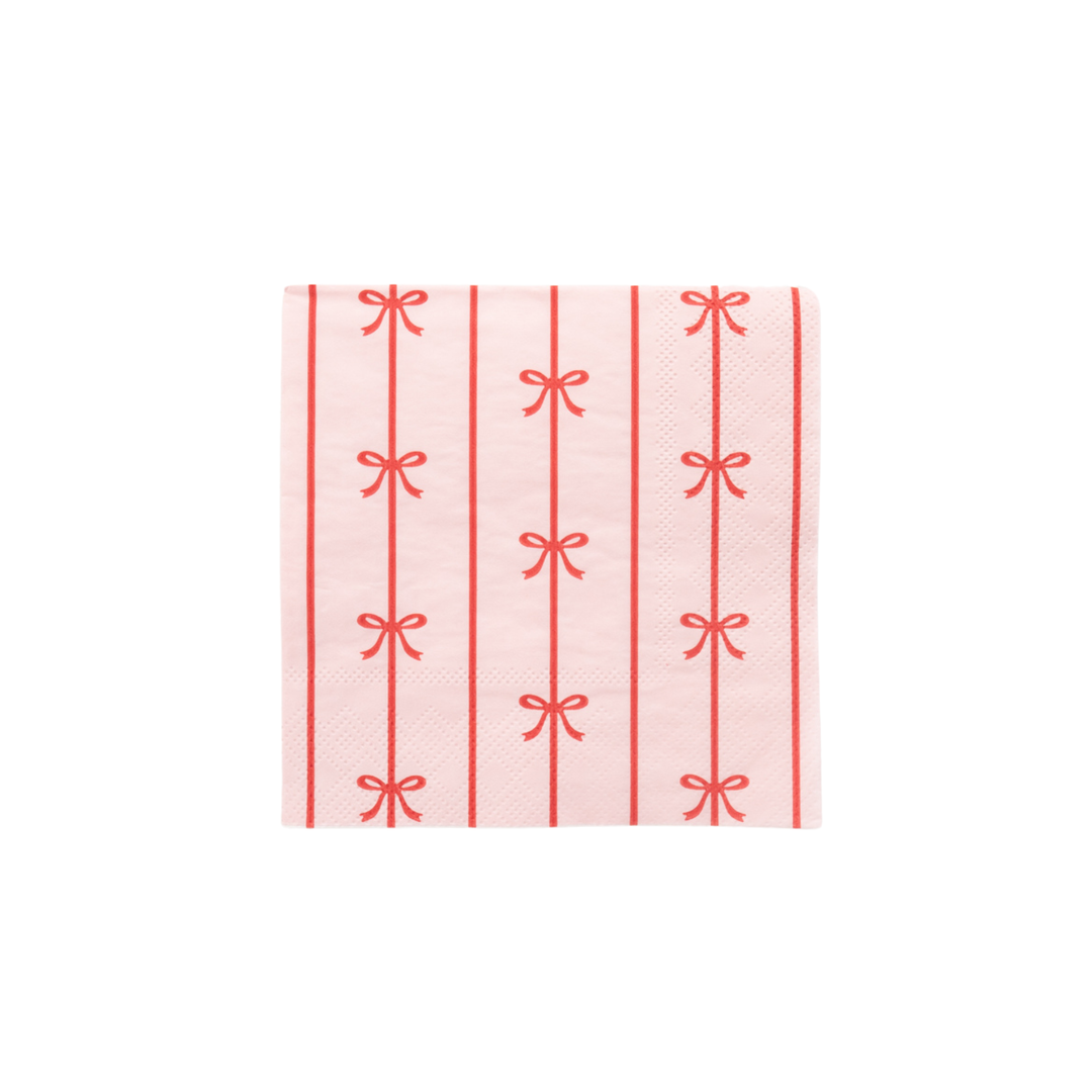 SIGNATURE BOW SMALL NAPKINS Bonjour Fete Napkins Bonjour Fete - Party Supplies
