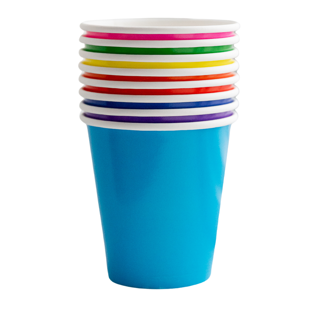 SPRINKLES & SMILES ASSORTED RAINBOW CUPS Bonjour Fete Cups SPRINKLES & SMILES ASSORTED RAINBOW CUPS Bonjour Fete - Party Supplies