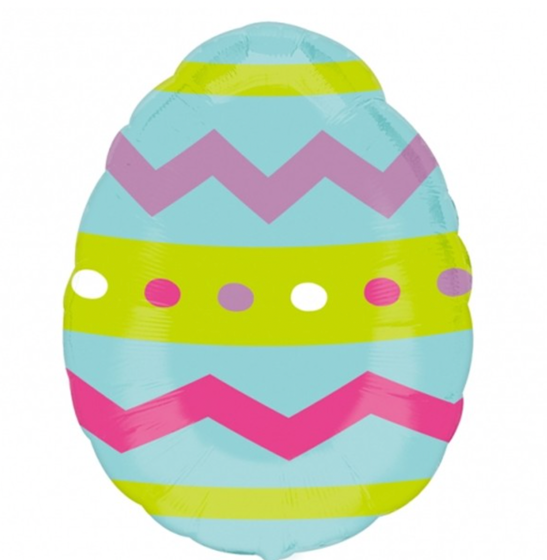 STRIPED EASTER EGG BALLOON Bonjour Fête Bonjour Fete - Party Supplies