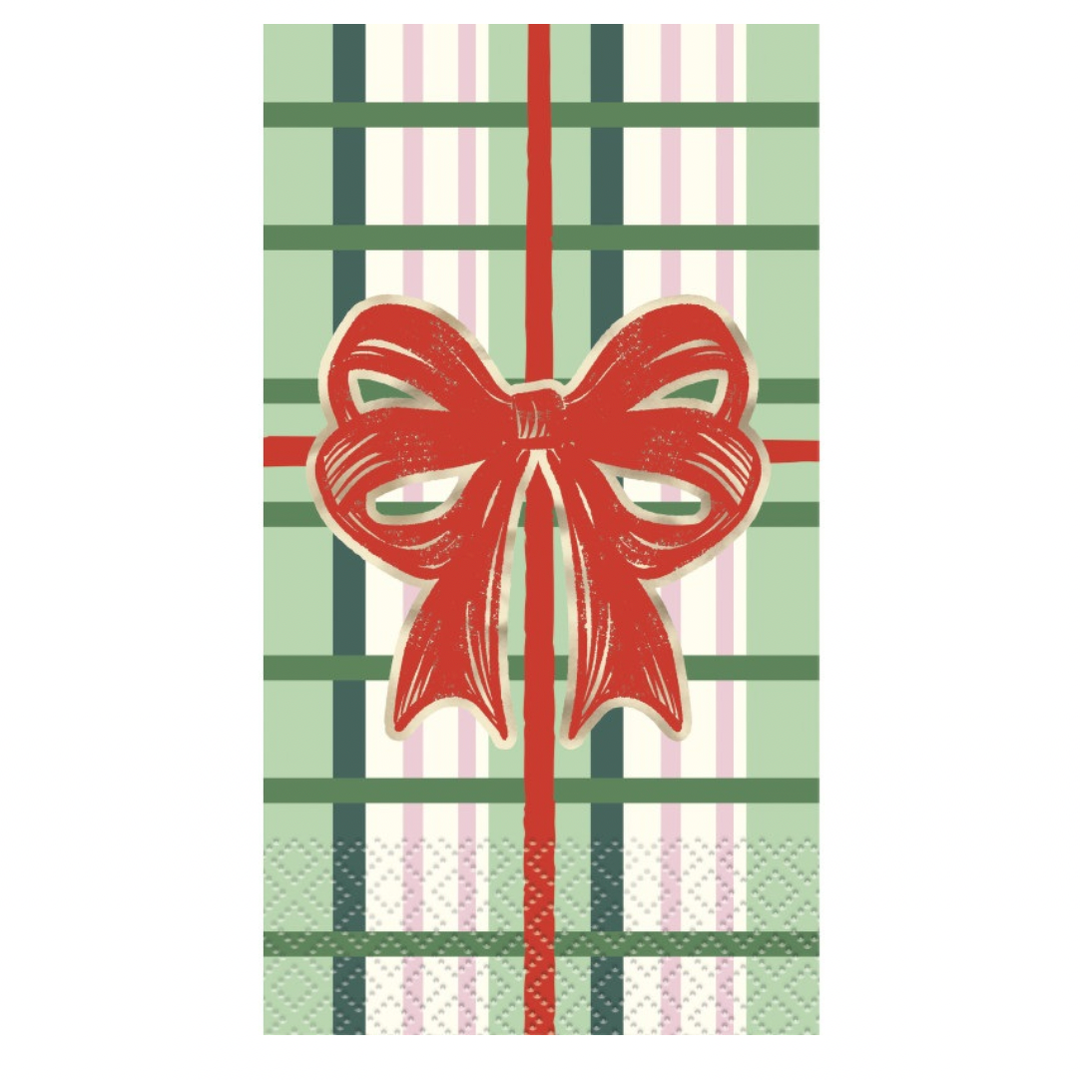 VINTAGE CHRISTMAS PLAID GUEST TOWELS Unique Christmas Holiday Party Supplies VINTAGE CHRISTMAS PLAID GUEST TOWELS Bonjour Fete - Party Supplies