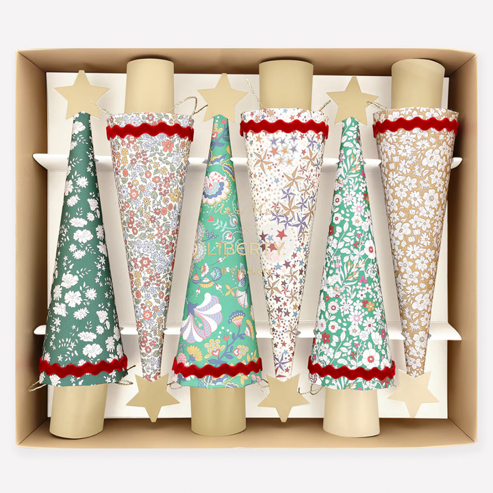 MERI MERI X LIBERTY TREE CRACKERS Meri Meri Christmas Holiday Crackers MERI MERI X LIBERTY TREE CRACKERS Bonjour Fete - Party Supplies