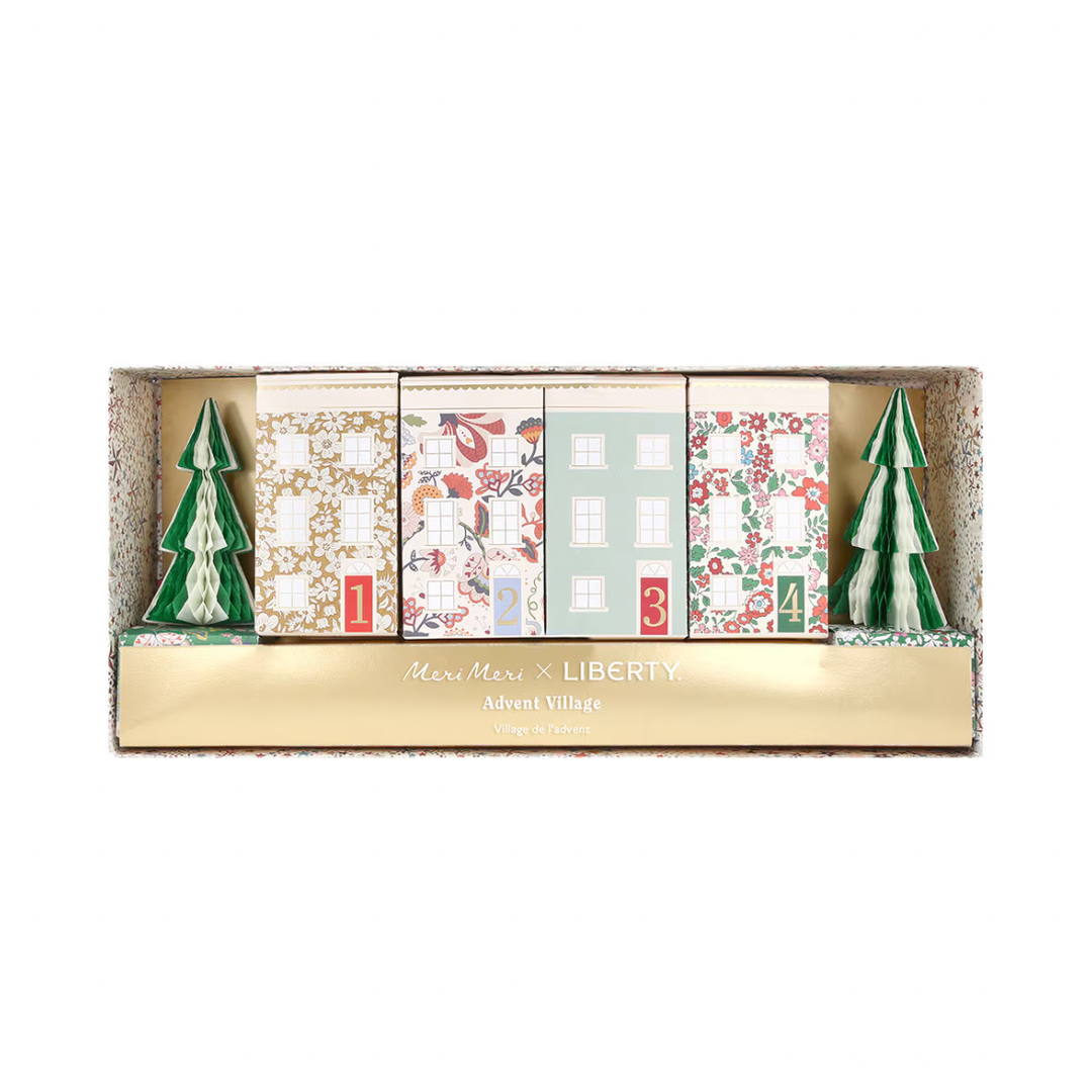 MERI MERI X LIBERTY ADVENT VILLAGE Meri Meri Advent Calendars MERI MERI X LIBERTY ADVENT VILLAGE Bonjour Fete - Party Supplies