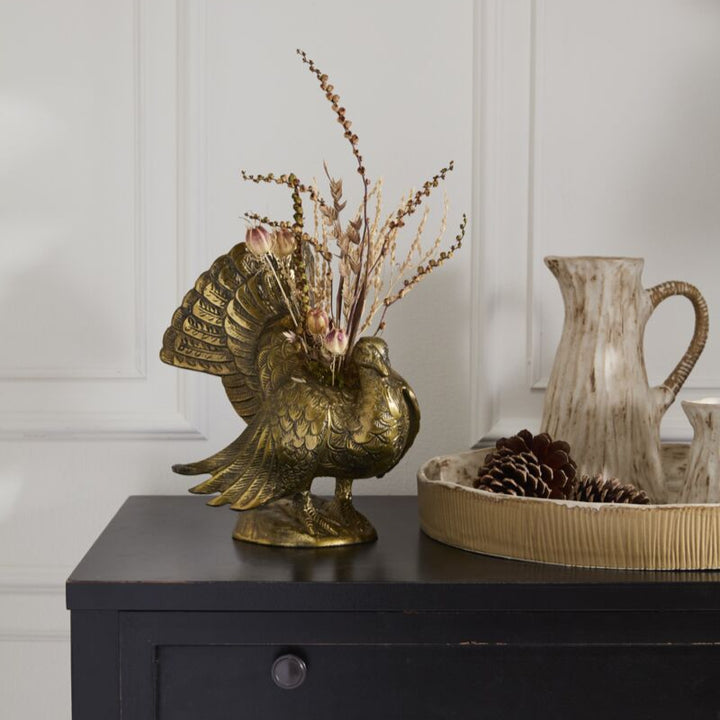 AUTUMN TURKEY VASE Accent Decor Thanksgiving Home Decor AUTUMN TURKEY VASE Bonjour Fete - Party Supplies
