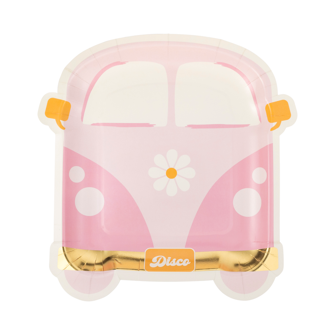 DISCO DAISY VAN PLATES My Mind’s Eye Plates DISCO DAISY VAN PLATES Bonjour Fete - Party Supplies