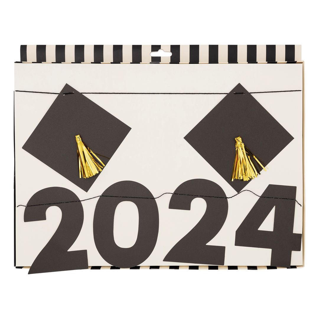 2024 Graduation Hat Banner Set Bonjour Fete Party Supplies Graduation