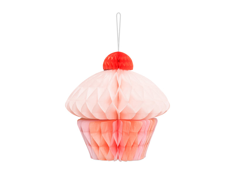 CUPCAKE HONEYCOMB DECORATION Party Deco Hanging Decorations CUPCAKE HONEYCOMB DECORATION Bonjour Fete - Party Supplies