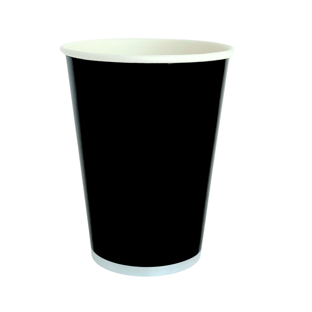 BLACK NOIR SIGNATURE CUPS Bonjour Fete Cups Bonjour Fete - Party Supplies