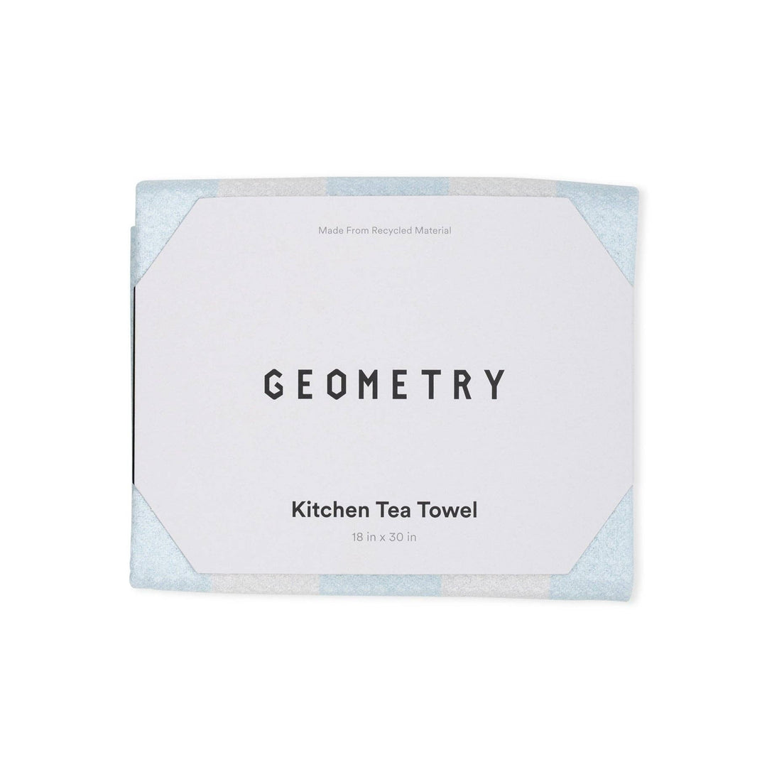 Summer Bold Blue Tea Towel Geometry Bonjour Fete - Party Supplies