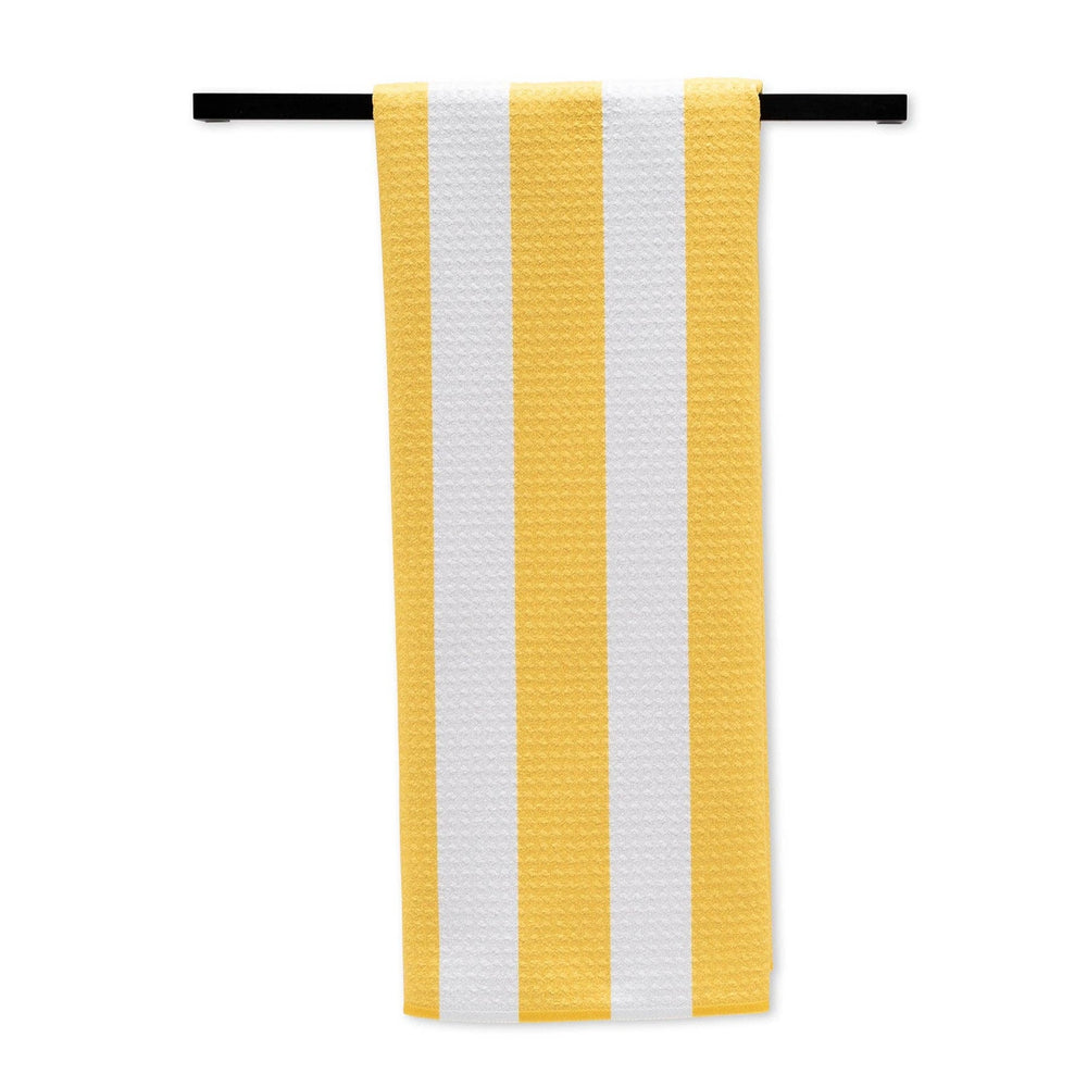 Summer Bold Yellow Tea Towel Geometry Bonjour Fete - Party Supplies