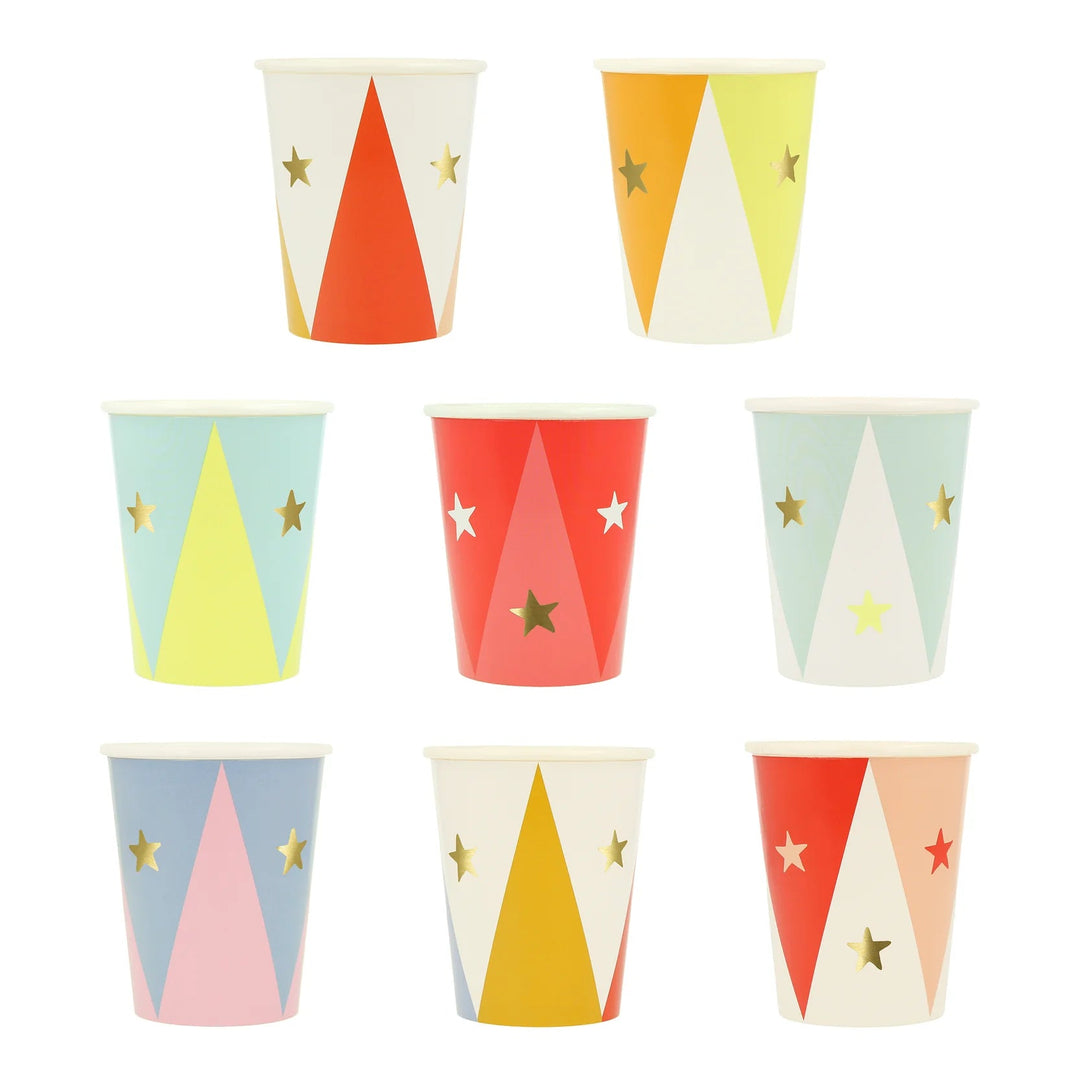 CIRCUS CUPS Meri Meri Cups Bonjour Fete - Party Supplies