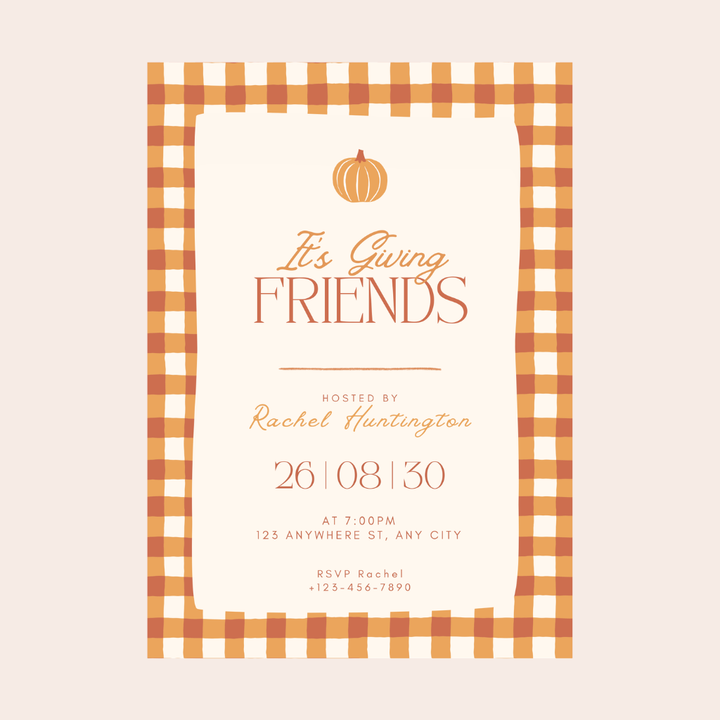 ELEGANT FALL DIGITAL PARTY INVITATION DOWNLOAD Bonjour Fête ELEGANT FALL DIGITAL PARTY INVITATION DOWNLOAD Bonjour Fete - Party Supplies
