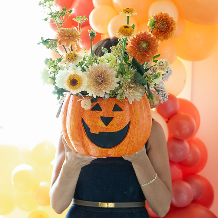 JACK-O-LANTERN TREAT BUCKET Mud Pie Halloween Home Decor JACK-O-LANTERN TREAT BUCKET Bonjour Fete - Party Supplies