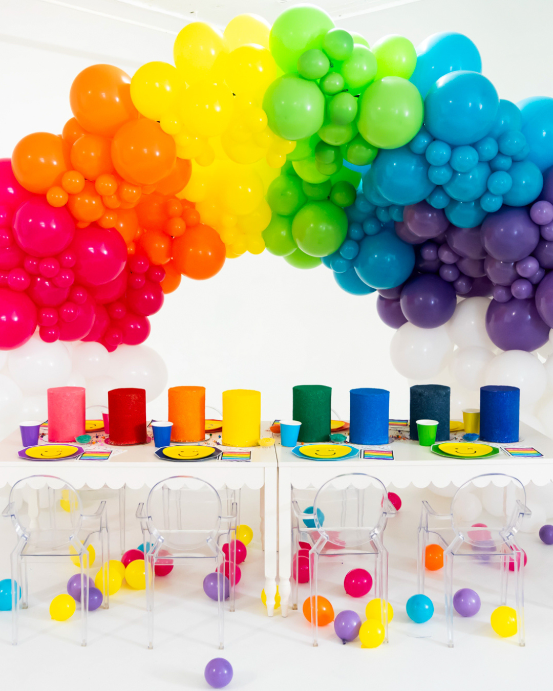 rainbow party colorful balloons rainbow birthday vibrant decorations multicolor celebration