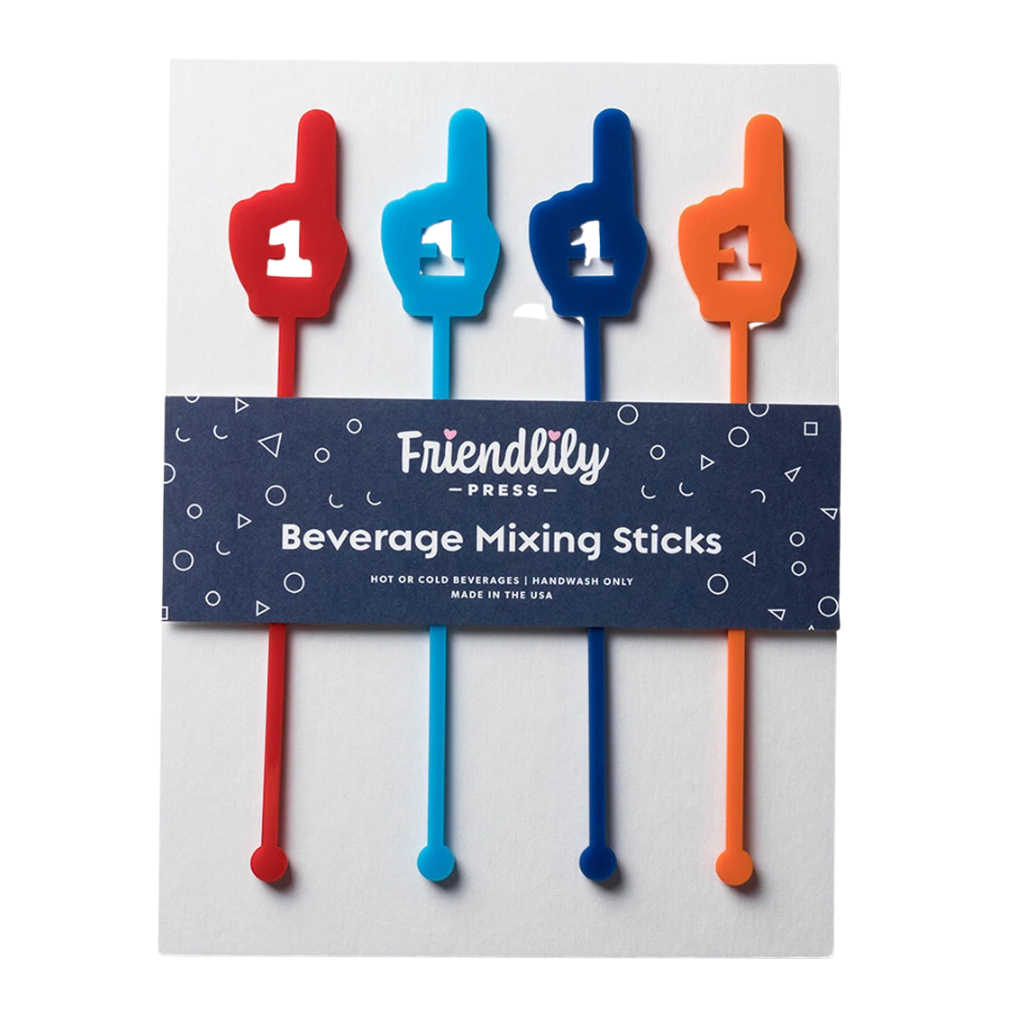 FOAM FINGERS DRINK STIRRER SET Friendlily Press Drinkware & Bar Bonjour Fete - Party Supplies