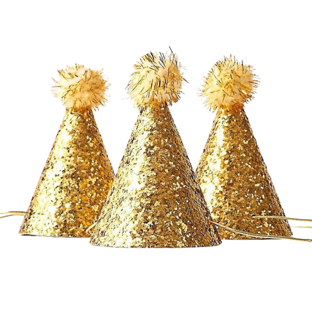 GOLD GLITTER MINI PARTY HATS Paper Source Wholesale Bonjour Fete - Party Supplies