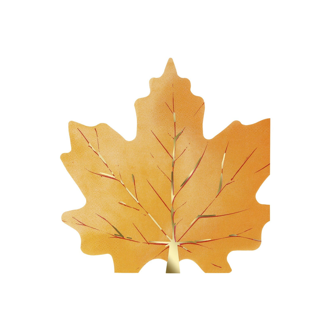 Gold Maple Leaf Napkins Bonjour Fete Party Supplies Thanksgiving Party Supplies