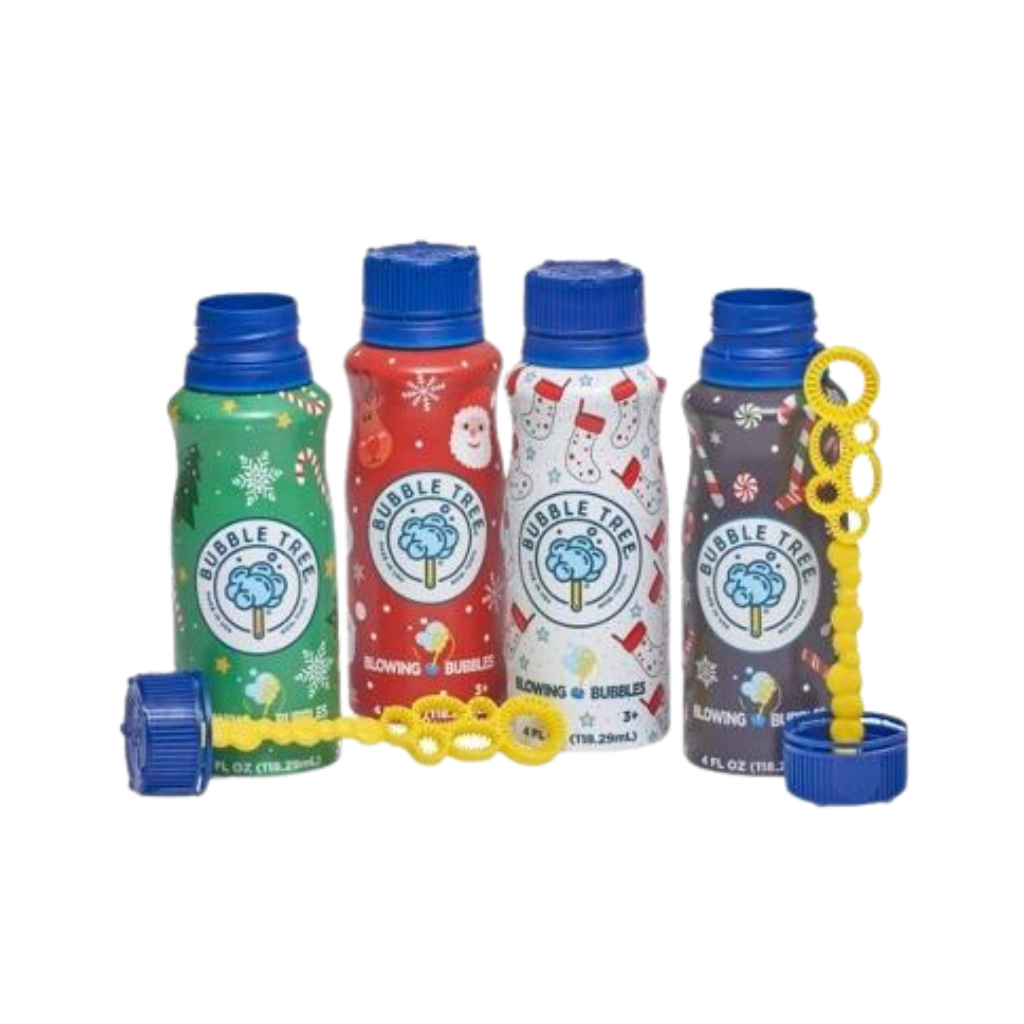 HOLIDAY BUBBLES Bubble Tree Stocking Stuffers & Holiday Party Favors Bonjour Fete - Party Supplies