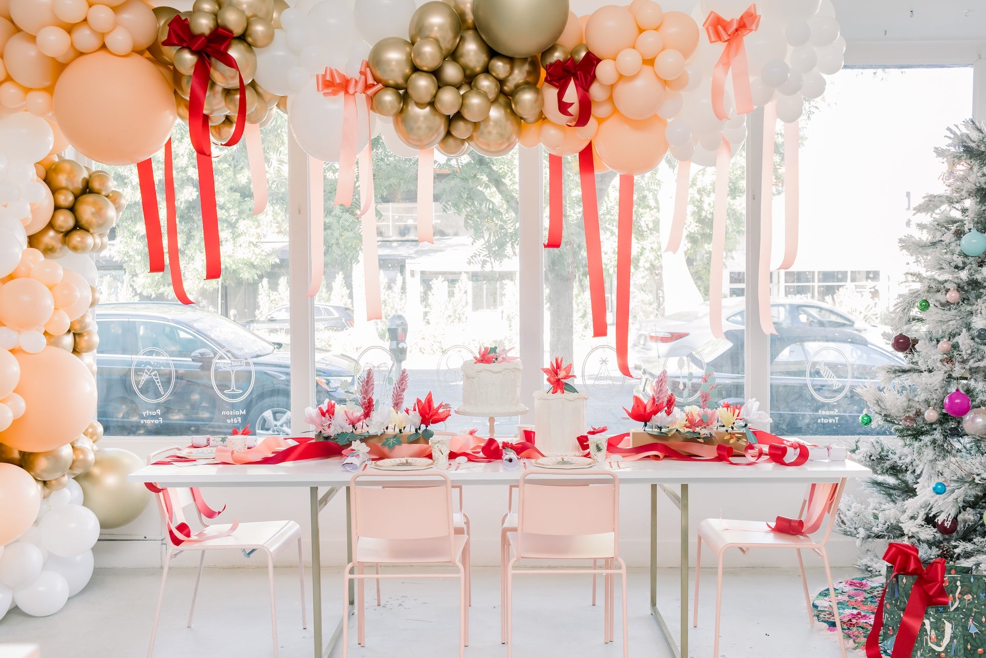 christmas party table christmas party decorations holiday party