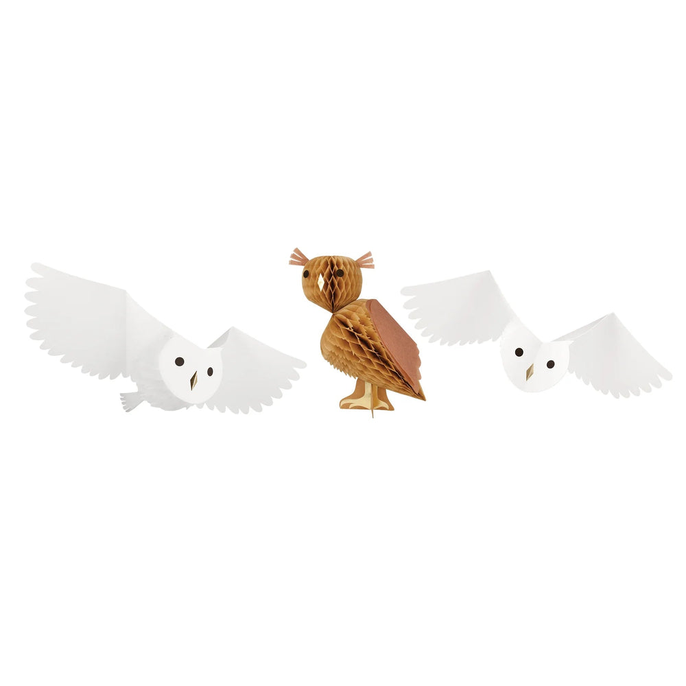 HONEYCOMB OWLS Meri Meri Bonjour Fete - Party Supplies